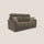 Divano Letto 3 Posti 196x102x97 cm in Tessuto Marrone