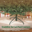 Albero di Natale Artificiale 210 cm 2942 Rami Realistici Base in Metallo Verde      