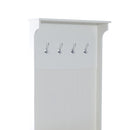 Mobile per Ingresso con Panca Contenitore e Appendiabiti in Legno Bianco 