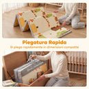 Tappeto Gioco per Bambini 0-3 Anni 200x150x1,5 cm Pieghevole e Reversibile in XPE Multicolore      