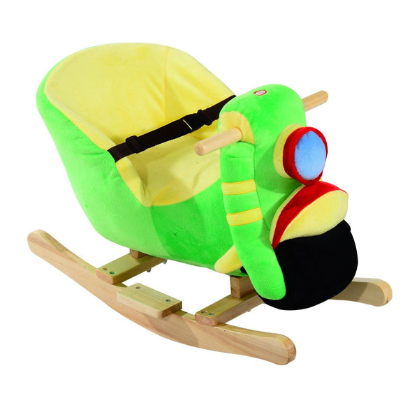 sconto Cavallo a Dondolo per i Bambini in Legno Motocicletta Verde