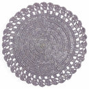 Set 6 Tovagliette Tonde in Rafia Villa d'Este Uncinetto Lilla