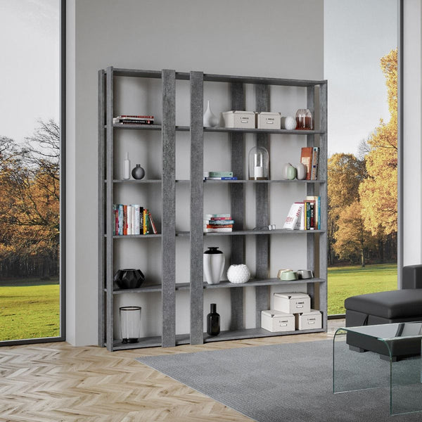 Libreria Moderna 5 Ripiani 178x36x204 cm in nobilitato Grigio online