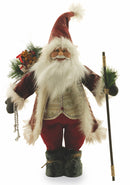 Pupazzo Babbo Natale in Tessuto Abito Rosso H60 cm Soriani