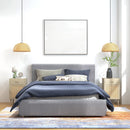 Set 2 Comodini per Camera da Letto con Cassetto e Anta 40x40x68,5 cm in Rattan Stile Boho Naturale