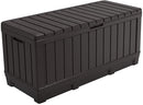Baule Cassapanca da Esterno 128x59x53,6 cm in Resina Effetto Legno Keter Kentwood Marrone