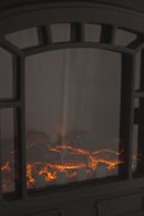 Camino Elettrico da Terra Effetto Fiamma 2000W Kooper London Nero