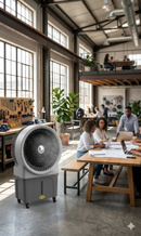 Raffrescatore Ventilatore per Grandi Ambienti con Ghiaccio o Acqua 250W Moel 9100 Turbo Cooler