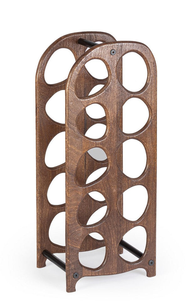 Porta Bottiglie da 10p 27x20x67 cm in Legno Yukon Marrone online