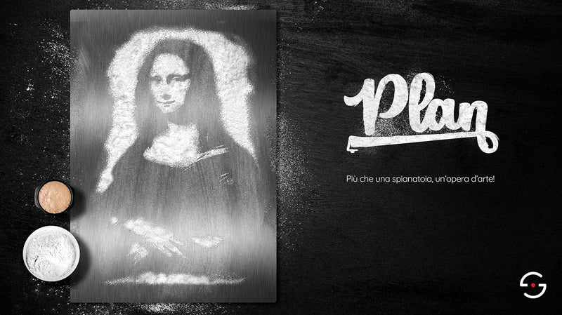 Tagliere Spianatoia per Alimenti 60x55 cm in Acciaio Inox Alimentare Lisa Luxury Plan