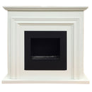 Camino a Bioetanolo da Terra 91x32x86 cm Struttura in Legno Bianco