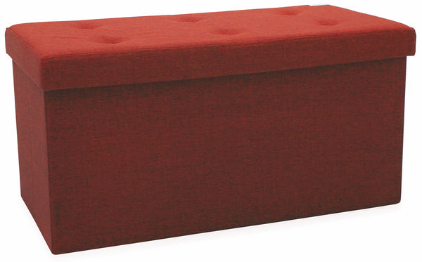 Baule Cassapanca Pouf Contenitore in Polyestere Soriani Bordeaux online