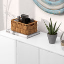 Credenza Moderna 2 Armadietti a 3 Ripiani Regolabili 107x40x80 cm Bianca  