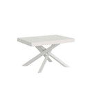 Tavolo Allungabile 120-224x90x77 cm Volantis Premium Bianco Frassino Telaio Bianco 