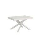 Tavolo Allungabile 120-224x90x77 cm Volantis Bianco Frassino Telaio Bianco 