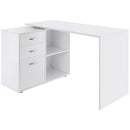 Scrivania da Ufficio ad Angolo Bianca 117x83.5x76 cm 