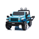 Macchina Elettrica per Bambini Fuoristrada Jeep Wrangler Rubicon 12V con Telecomando Blu