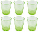 Set 6 Bicchieri Ø9x10 cm in Vetro Soffiato Villa d'Este Home Tivoli Cancun Verde Mela