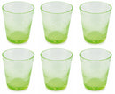 Set 6 Bicchieri Ø9x10 cm in Vetro Soffiato Villa d'Este Home Tivoli Cancun Verde Mela