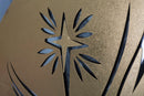 Pannello Nativity Oro 120x2x60 cm in Ferro MDF e Specchio Oro
