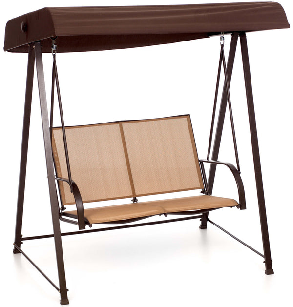 Dondolo da Giardino 2 Posti in Ferro con Tettuccio Sand Dune Ecrù prezzo
