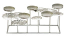 Portacandele Rett-Plus Argento 40x19x15,5 cm in Ferro Argento
