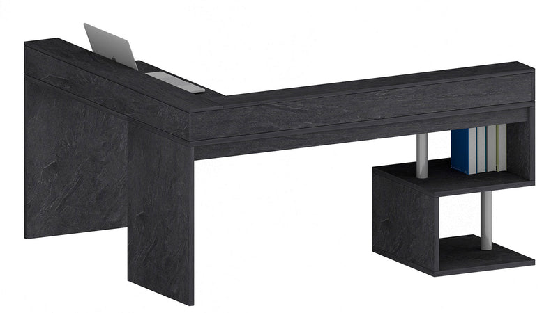 Scrivania Angolare a Giorno 181x160x60x92,5h cm Esse Report Grigio  