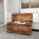 Panca Contenitore Capacità 60 kg 100x40x40 cm in Legno Marrone   