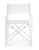 Set 2 Sedie Regista da Giardino 48x56x86h cm Taylor Bianco 