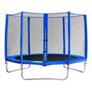 Trampolino Elastico con Rete Ø366x89/269 h cm in Plastica Blu