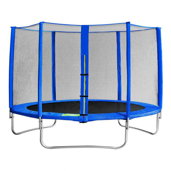 Trampolino Elastico con Rete Ø366x89/269 h cm in Plastica Blu sconto