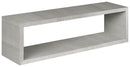 Mensola da Parete 60x18x15,5 cm in Fibra di Legno Regolo Rovere Grigio