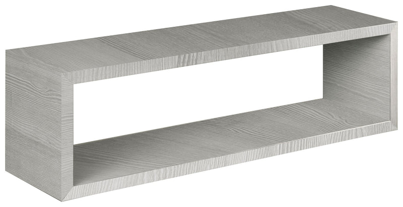 Mensola da Parete 60x18x15,5 cm in Fibra di Legno Regolo Rovere Grigio