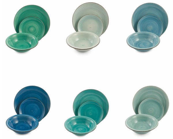 Servizio Piatti 18 Pezzi in Hard Dolomite Villa d'Este Home Tivoli Baita Aqua online