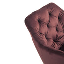 Set 2 Sedie Imbottite 58x57x84 cm in Velluto Rosso