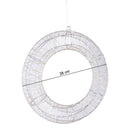 Ghirlanda Natalizia 3D in Metallo con 960 Luci LED Diametro 38 cm da Appendere
