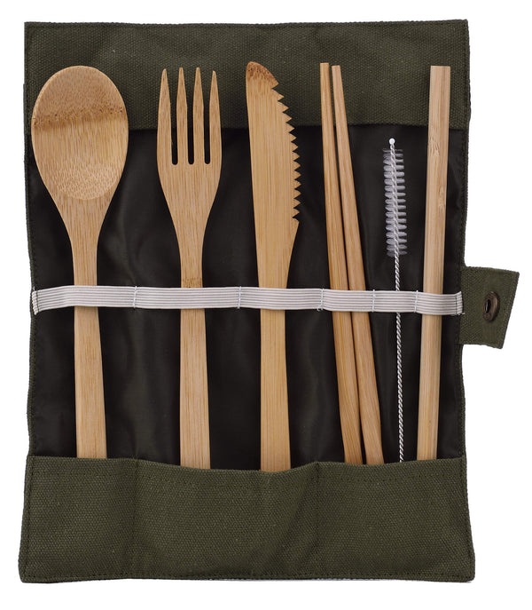 Set Posate e Accessori da Pic Nic in Bambù con Poquette online