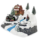 Villaggio Natalizio 24x16x17 cm con treno Luci Suoni e Movimento