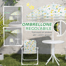 Set da Giardino per Bambini 2-5 Anni con Tavolino 2 Sedie e un Ombrellone Bianco    