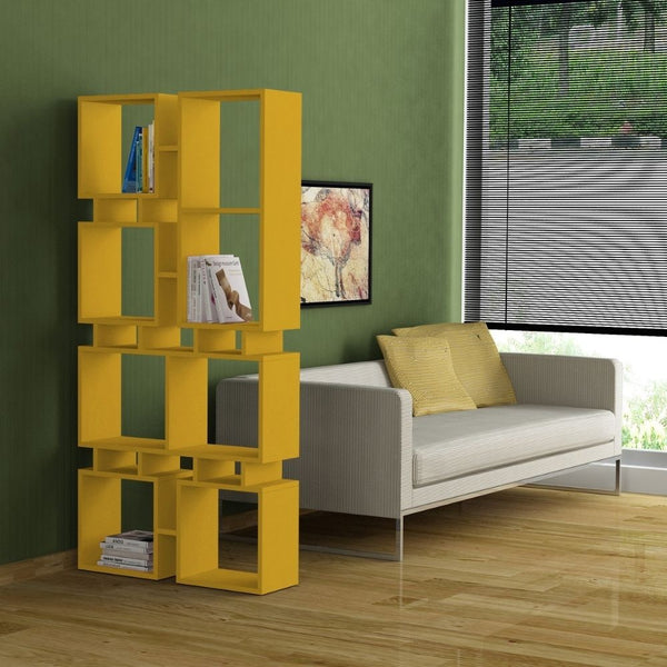 prezzo Libreria bifacciale 79x166,5 cm Rail mostarda