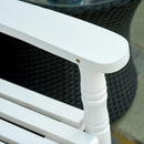 Panchina 2 Posti a Dondolo da Giardino 117x85x120 cm in Legno di Pioppo Bianco