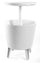 Tavolino Termico Piano Rialzabile Ø49,5 cm in Resina Keter Cool Bar Bianco