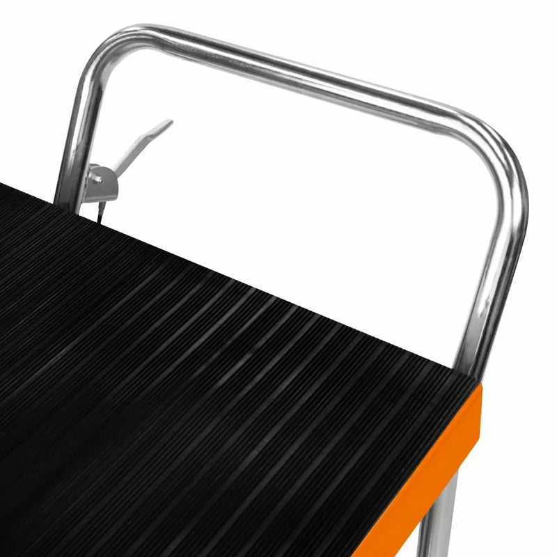 Pedana Idraulica 81x50,5 cm per Sollevamento fino a 500Kg in Acciaio Arancione