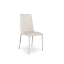 Set 4 Sedie 40x42xH96 cm in Similpelle Cleo Grigio Chiaro