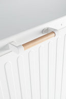 Baule Contenitore da Esterno 164,8x72x70h cm Apertura Facile e Ruote in Alluminio Ocean M Bianco 