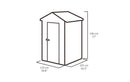 Casetta da Giardino Porta Attrezzi 129x103x196 cmin Resina Effetto Legno Keter Manor 4x3 Grigia