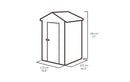Casetta da Giardino Porta Attrezzi 129x103x196 cmin Resina Effetto Legno Keter Manor 4x3 Grigia