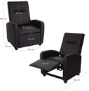 Poltrona Relax Manuale Reclinabile in Similpelle Vandi Panna