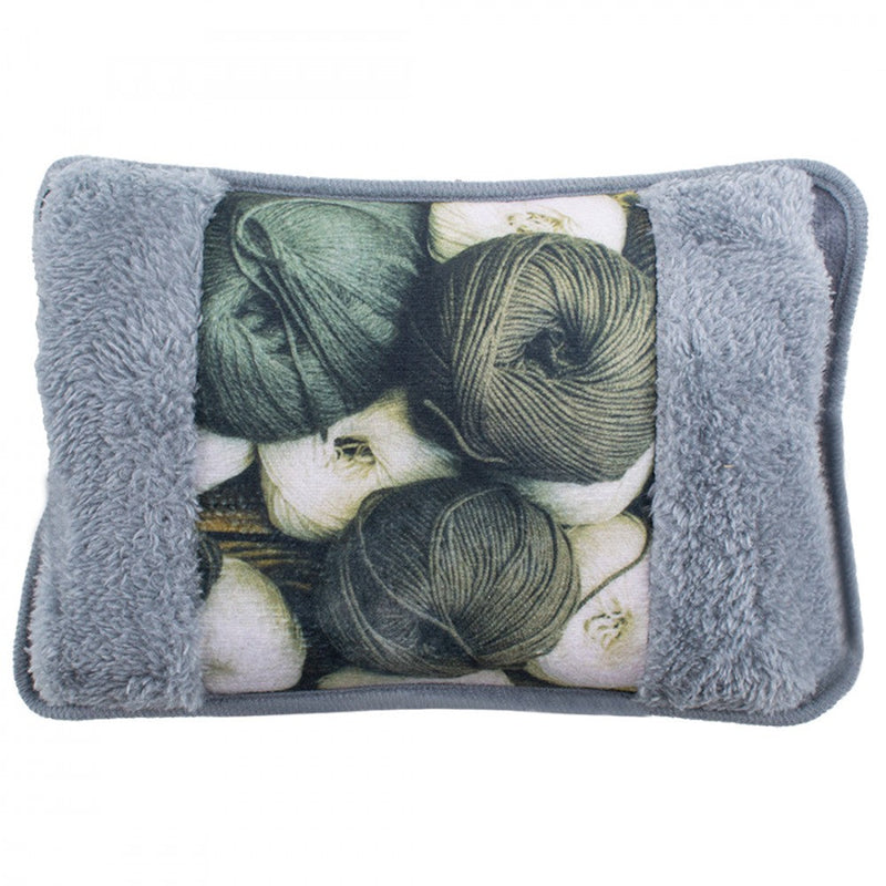 Borsa Acqua Calda Elettrica Scaldamani Ricaricabile Grigio