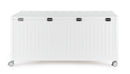 Baule Contenitore da Esterno 164,8x72x70h cm Apertura Facile e Ruote in Alluminio Ocean M Bianco 